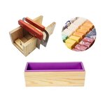 Silicone Mold Set Manufacturer - Rectangular with Wooden Box for Soap & Bread Cutting