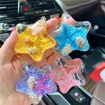 Keychain Manufacturer - Creative LED Plastic UV Printed Starfish Floating Colorful for Girls