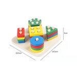 Wooden Toy Manufacturer - High Quality Mini Size Color Shape Recognition Shapes Sorter Montessori
