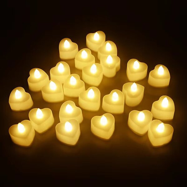 LED Candle Light Manufacturer - Colorful Flameless Heart Shaped Sweet Romantic for Party