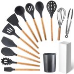Kitchen Utensils Set Manufacturer - Hot Sale Food Grade Silicone Spatula Brush Spoon 12pcs