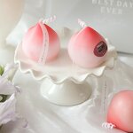 Candle Manufacturer - Peach Shape Scented Handmade Soy Wax Pillar for Home Decoration
