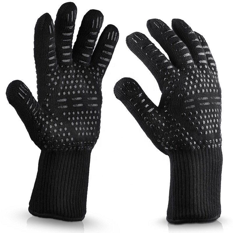 BBQ Gloves Manufacturer - Insulated Oven Heat Resistant Silicone for Kitchen Cooking
