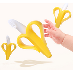Chew Toy Manufacturer - New Arrival Banana Shaped Silicone Sensory Baby Toothbrush