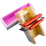 Silicone Mold Set Manufacturer - Rectangular with Wooden Box for Soap & Bread Cutting