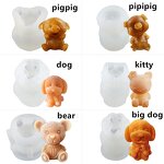 Silicone Mold Manufacturer - Custom DIY Teddy Bear 3D Animal-Shaped for Ice Cubes