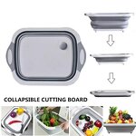 Colander Manufacturer - Collapsible Folding Silicone Chopping Board Vegetable Washing Basket 3 in 1