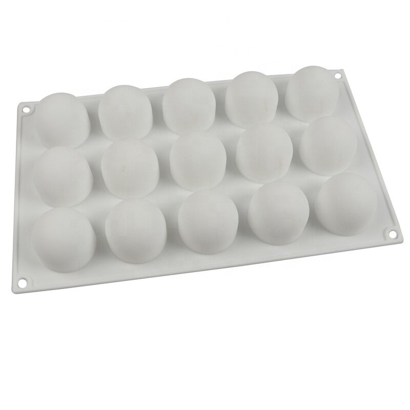Silicone Mold Manufacturer - 15-Cavity Non-Stick 3D Ball Shape for Mousse & Dessert
