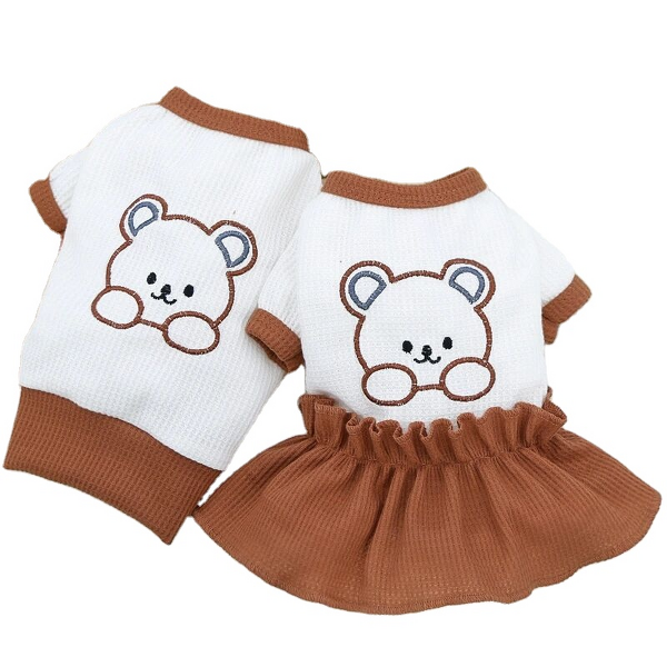 Pet Clothes Manufacturer - Bottoming Shirts Couples Cat Skirts T-Shirts for Teddy Dogs