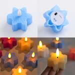 LED Candle Manufacturer - Creative PP White Flicker Wick 3D Snowflake Shape Flameless Pillar
