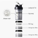 Shaker Bottle Manufacturer - New Design Leakproof Custom Logo Sports for Protein Powder