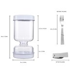 Pickle Jar Manufacturer - Hot Sale Dry Wet Separation Hourglass Food Storage Container Sealed