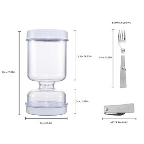Pickle Jar Manufacturer - Hot Sale Dry Wet Separation Hourglass Food Storage Container Sealed