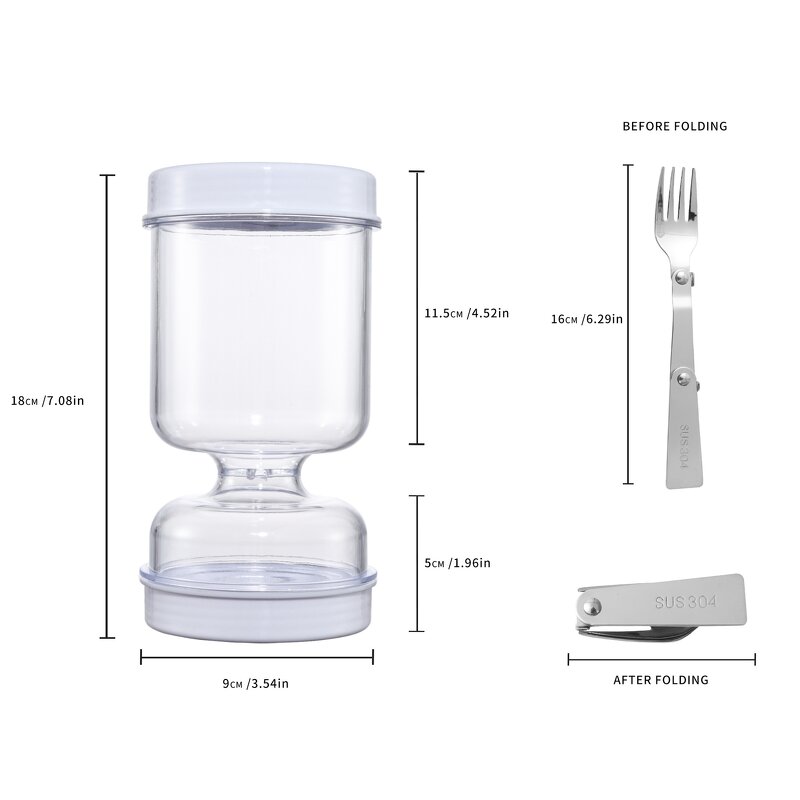 Pickle Jar Manufacturer - Hot Sale Dry Wet Separation Hourglass Food Storage Container Sealed