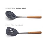 Kitchen Utensils Set Manufacturer - Non-stick 9pcs Wooden Silicone with Wooden Handle