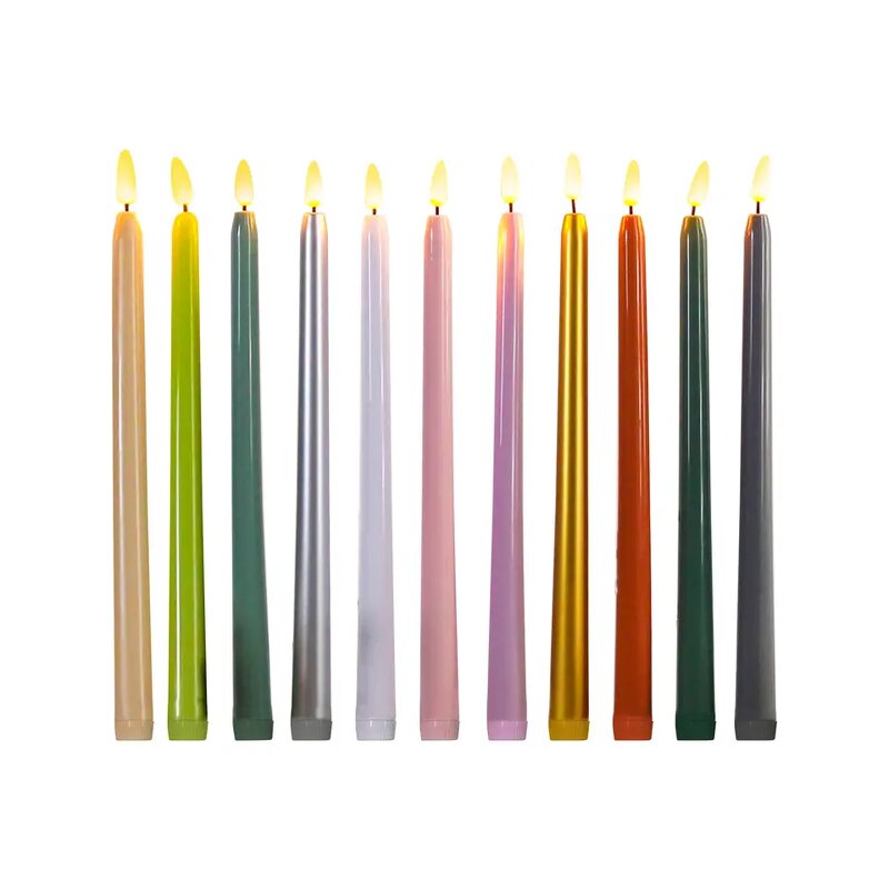 LED Candle Manufacturer - Colorful 3D Flameless Battery Operated Remote Control Taper Flickering