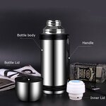 Thermos Bottle Manufacturer - 1.2L Stainless Steel Minimalist Design Vacuum Flask 12-24 Hours