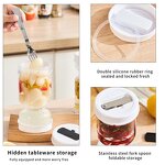 Pickle Jar Manufacturer - Hot Sale Dry Wet Separation Hourglass Food Storage Container Sealed