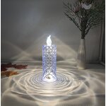 LED Candle Light Manufacturer - Romantic Rose Pattern Flameless with Refraction Halo Projection