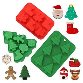 Baking Mold Manufacturer - Christmas Tree Santa Snowman Shape Silicone Non-Stick