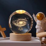 Night Light Manufacturer - 3D Galaxy Crystal Ball Solar System Planet LED Luminous