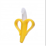 Chew Toy Manufacturer - New Arrival Banana Shaped Silicone Sensory Baby Toothbrush