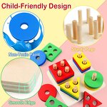 Wooden Toy Manufacturer - High Quality Mini Size Color Shape Recognition Shapes Sorter Montessori