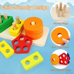 Wooden Toy Manufacturer - High Quality Mini Size Color Shape Recognition Shapes Sorter Montessori