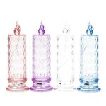 LED Candle Light Manufacturer - Romantic Rose Pattern Flameless with Refraction Halo Projection