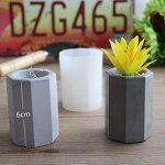 Cement Mold Manufacturer - DIY Clay Succulent Plant Vase Octagon Shape Ashtray