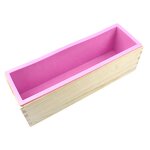 Silicone Mold Set Manufacturer - Rectangular with Wooden Box for Soap & Bread Cutting