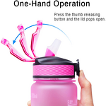 Water Bottle Manufacturer - Custom Logo 32Oz Colorful Plastic Tritan Scrub with Handle