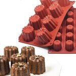 Canele Mould Manufacturer - Nonstick Silicone Cylinder Flower for Cupcake Pudding