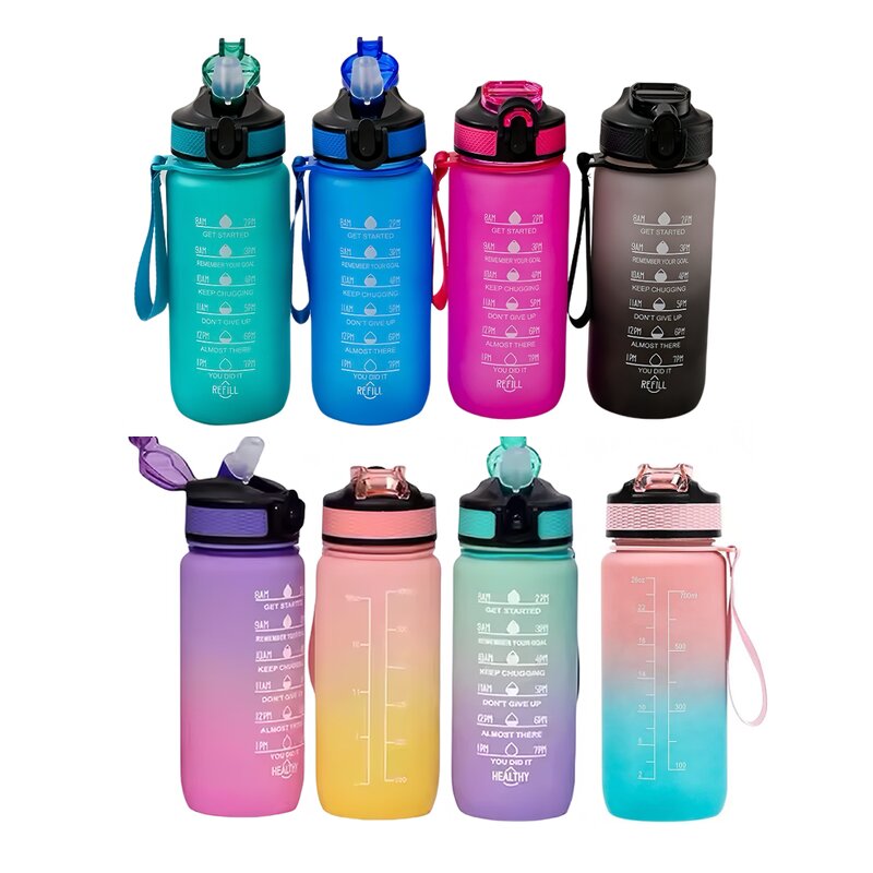 Water Bottle Manufacturer - Custom 24oz Stainless Steel Straw Handgrip 700ml Gradient