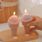 Candle Manufacturer - Ice Cream Cone Shape Creative DIY Aromatherapy with Hand Gifts