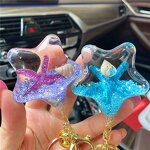 Keychain Manufacturer - Creative LED Plastic UV Printed Starfish Floating Colorful for Girls