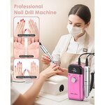 45000RPM Nail Drill Machine - USB Rechargeable Portable Professional Manicure Tool