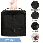 Nail Polish Organizer Bag - Holds 30 Bottles & Lamp Travel Storage Manicure Kit