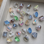 3D Nail Charms - Crystal Pile Diamond Heart Rectangular Pearl Alloy Jewelry