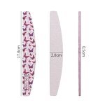 Half Moon Nail File - Wholesale Logo Printed Butterfly Flower 100/180 Grit Tool