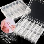 Poly Extension Gel Forms - 120PCS Stiletto Straight Square Nail Dual Forms