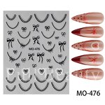 Semi Cured Gel Stickers - 5D Luxury Floral Butterfly Cherry UV Art Nail Tool