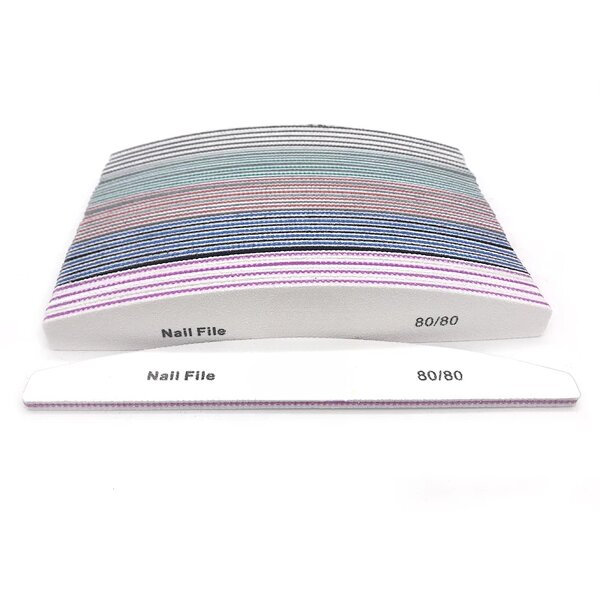 Double-Sided Nail File - Durable Fully Washable Custom Logo 100/180 Grit Tool