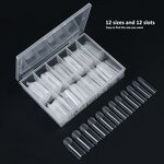 Crystal Plate Nail Forms - 120Pcs Paper Free Semi-frosted Full Cover Tips