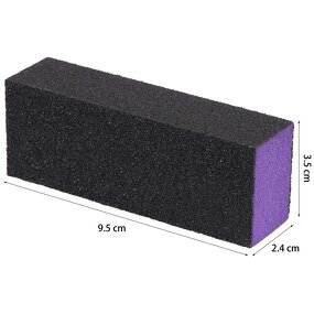 Three Sided Nail Buffer - Customized Black Sanding 100/180 Grit Sponge Block