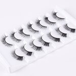 Cat Eye Lashes - 5 Pairs Fluffy Winged 6D Strip Faux Mink Mixed Length Tool