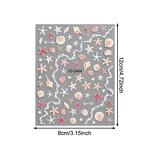 5D Nail Stickers - 2025 Ins Colorful Starfish Shell Ocean Beach Decals