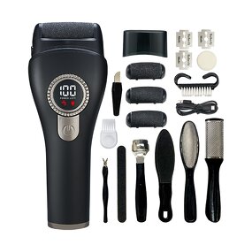 USB Foot File Kit - Rechargeable 3 Rollers Waterproof 3-4 Hours Pedicure Tool