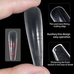 Stiletto Nail Extension Tips - 240pcs Guiding Line Full Cover Positioning Tool