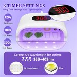 36W Mini LED Nail Lamp - High-power Smart Sensor UV-Curing Gel Dryer